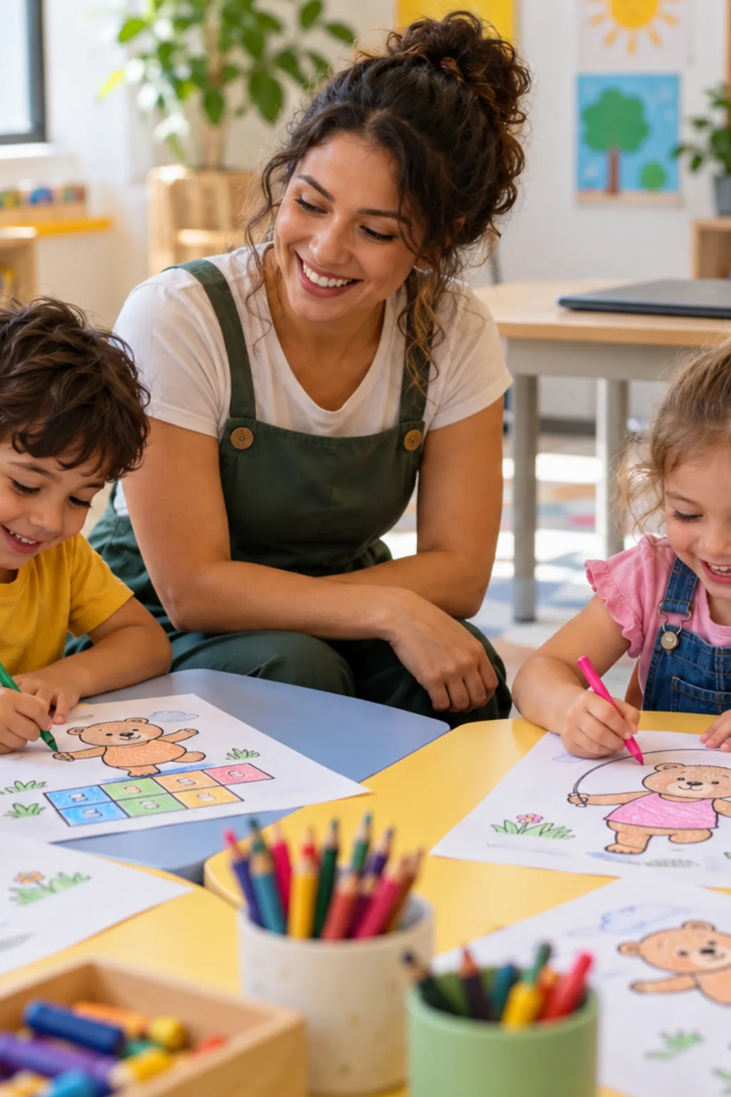desenhos da Bobbie Goods brincando para colorir — exemplo criado na Desenhos pra Colorir