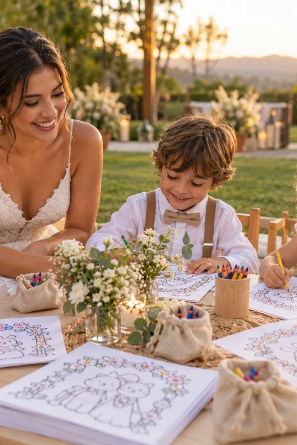 desenhos da Bobbie Goods no casamento para colorir — exemplo criado na Desenhos pra Colorir