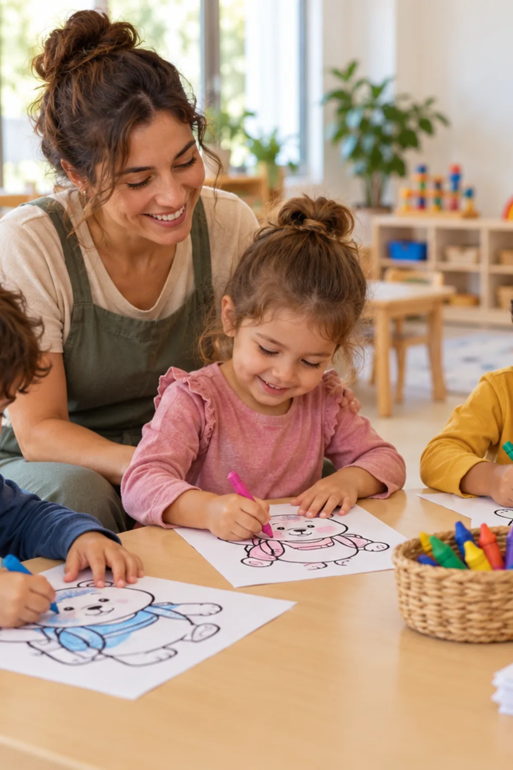 desenhos da Bobbie Goods na escola para colorir — exemplo criado na Desenhos pra Colorir