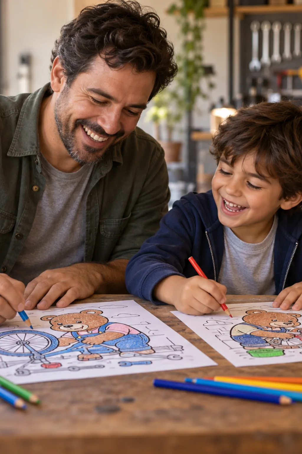desenhos da Bobbie Goods na garagem para colorir — exemplo criado na Desenhos pra Colorir