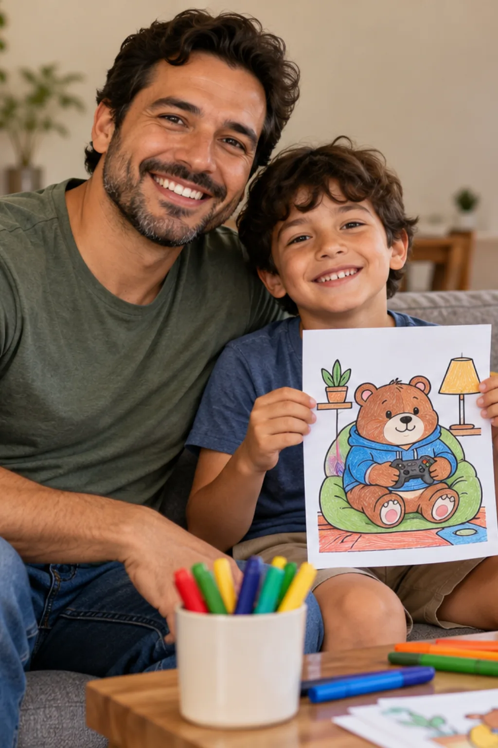 desenhos da Bobbie Goods jogando videogame para colorir — exemplo criado na Desenhos pra Colorir