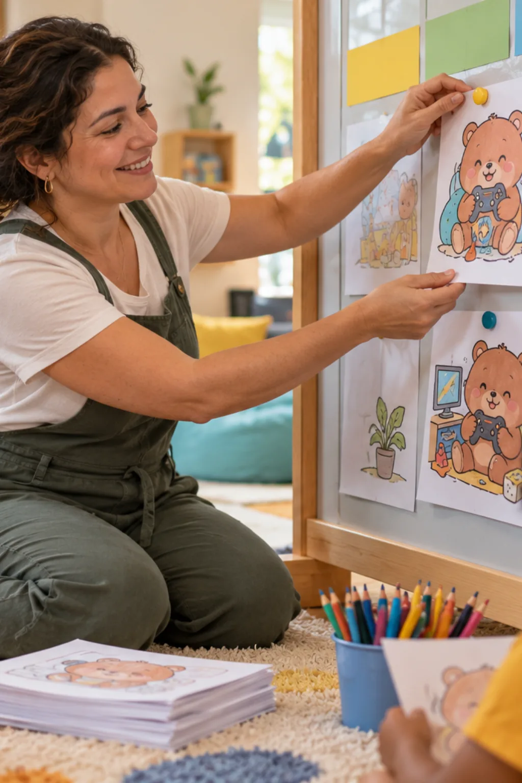 desenhos da Bobbie Goods na sala de jogos para colorir — exemplo criado na Desenhos pra Colorir