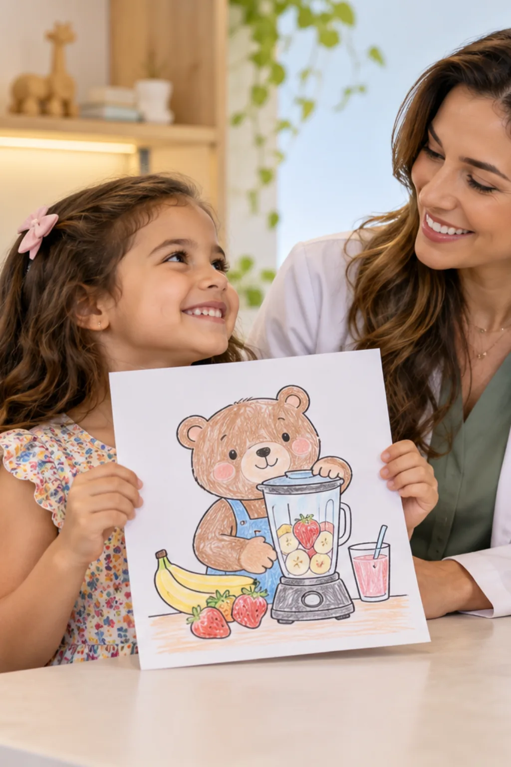 desenhos da Bobbie Goods usando liquidificador para colorir — exemplo criado na Desenhos pra Colorir