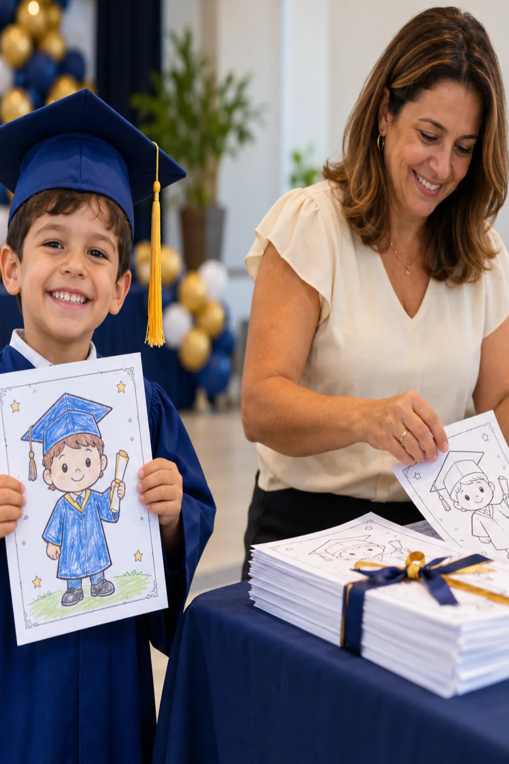 desenhos de beca para colorir — exemplo criado na Desenhos pra Colorir