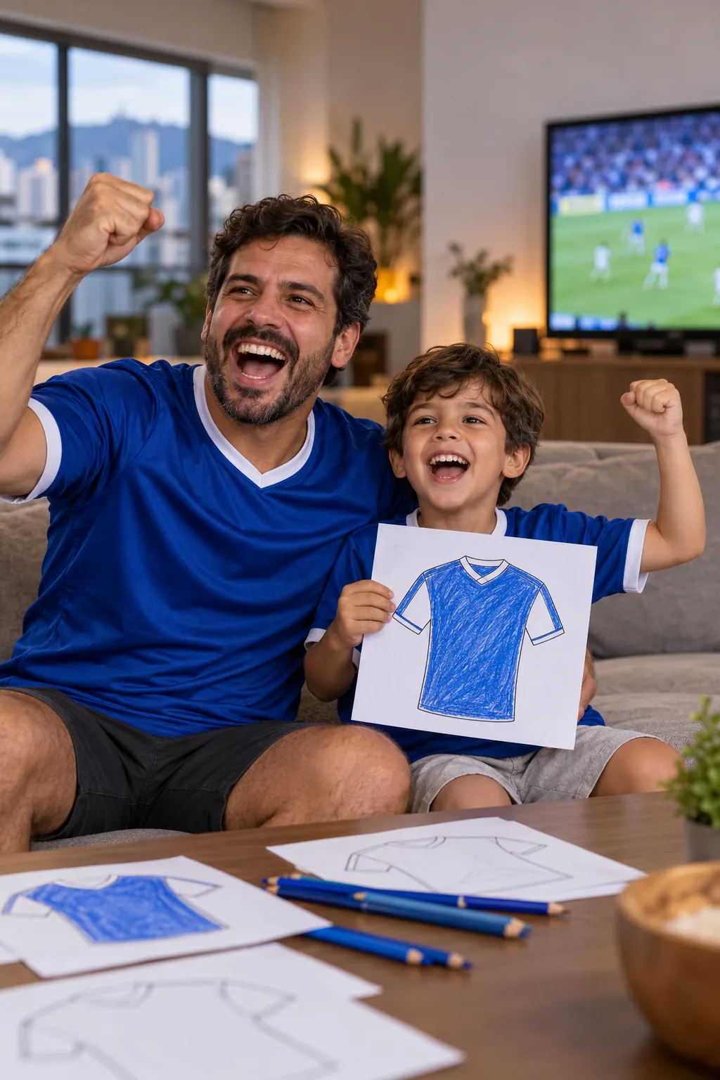 desenho da camisa do Cruzeiro para colorir — exemplo criado na Desenhos pra Colorir