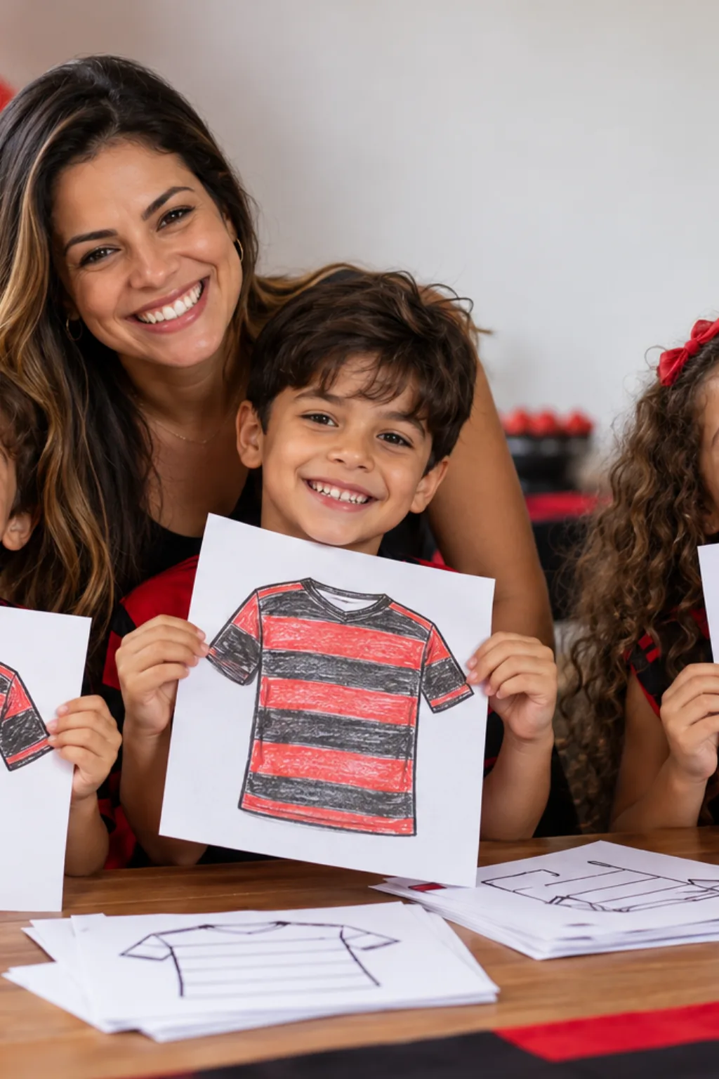 desenho da camisa do flamengo para colorir — exemplo criado na Desenhos pra Colorir