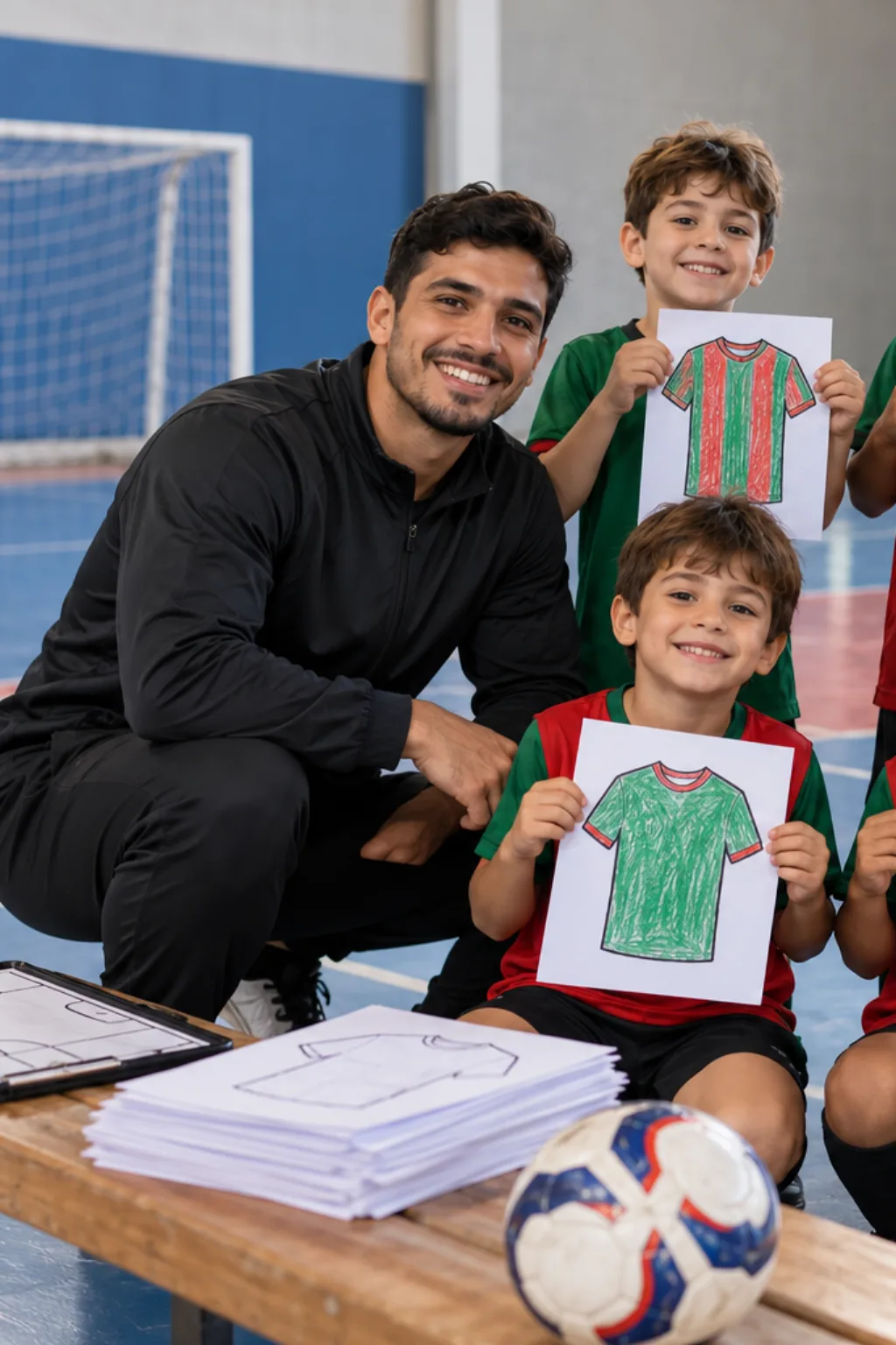 desenho da camisa de Portugal para colorir — exemplo criado na Desenhos pra Colorir
