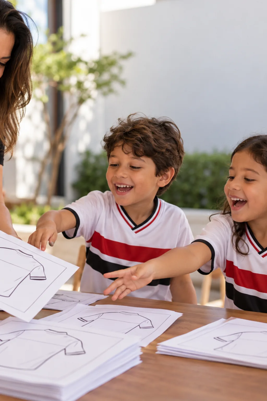 desenho da camisa do São Paulo para colorir — exemplo criado na Desenhos pra Colorir
