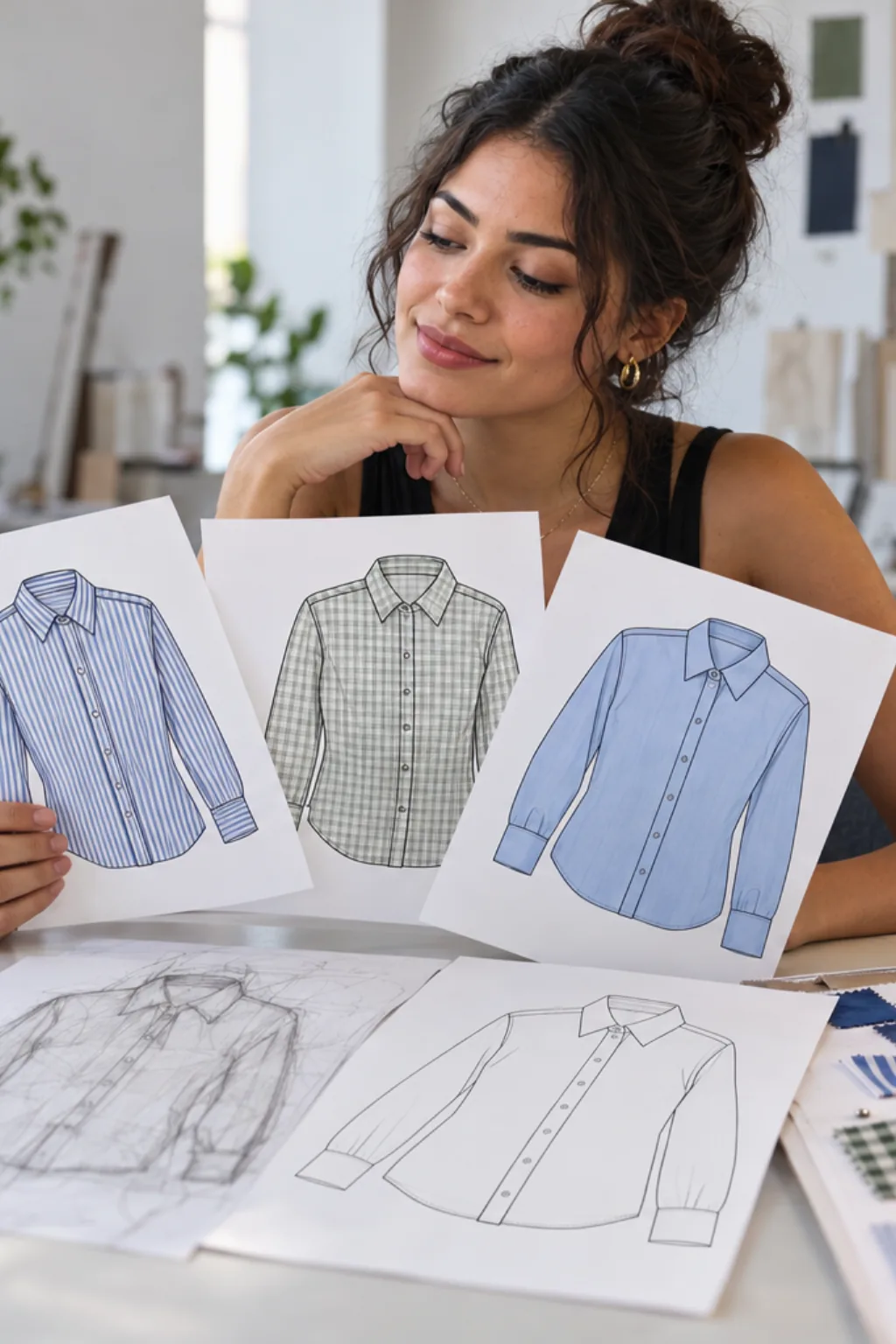 desenho de camisa social para colorir — exemplo criado na Desenhos pra Colorir