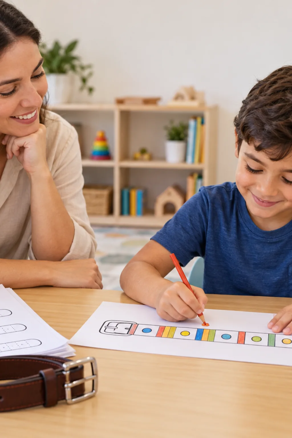 desenhos de cintos para colorir — exemplo criado na Desenhos pra Colorir