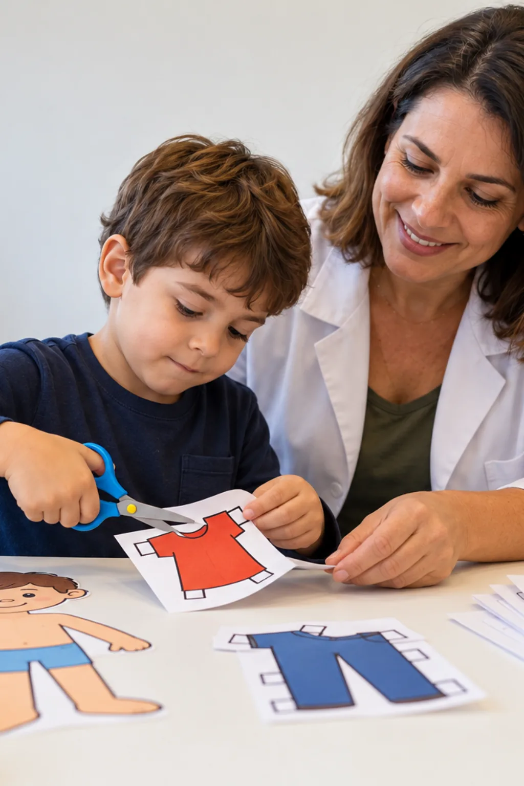 desenhos de roupas para colorir e recortar — exemplo criado na Desenhos pra Colorir