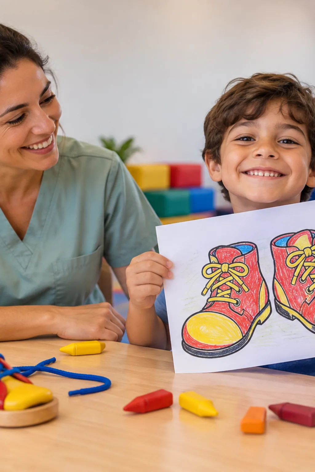 desenhos de sapatos de palhaço para colorir — exemplo criado na Desenhos pra Colorir