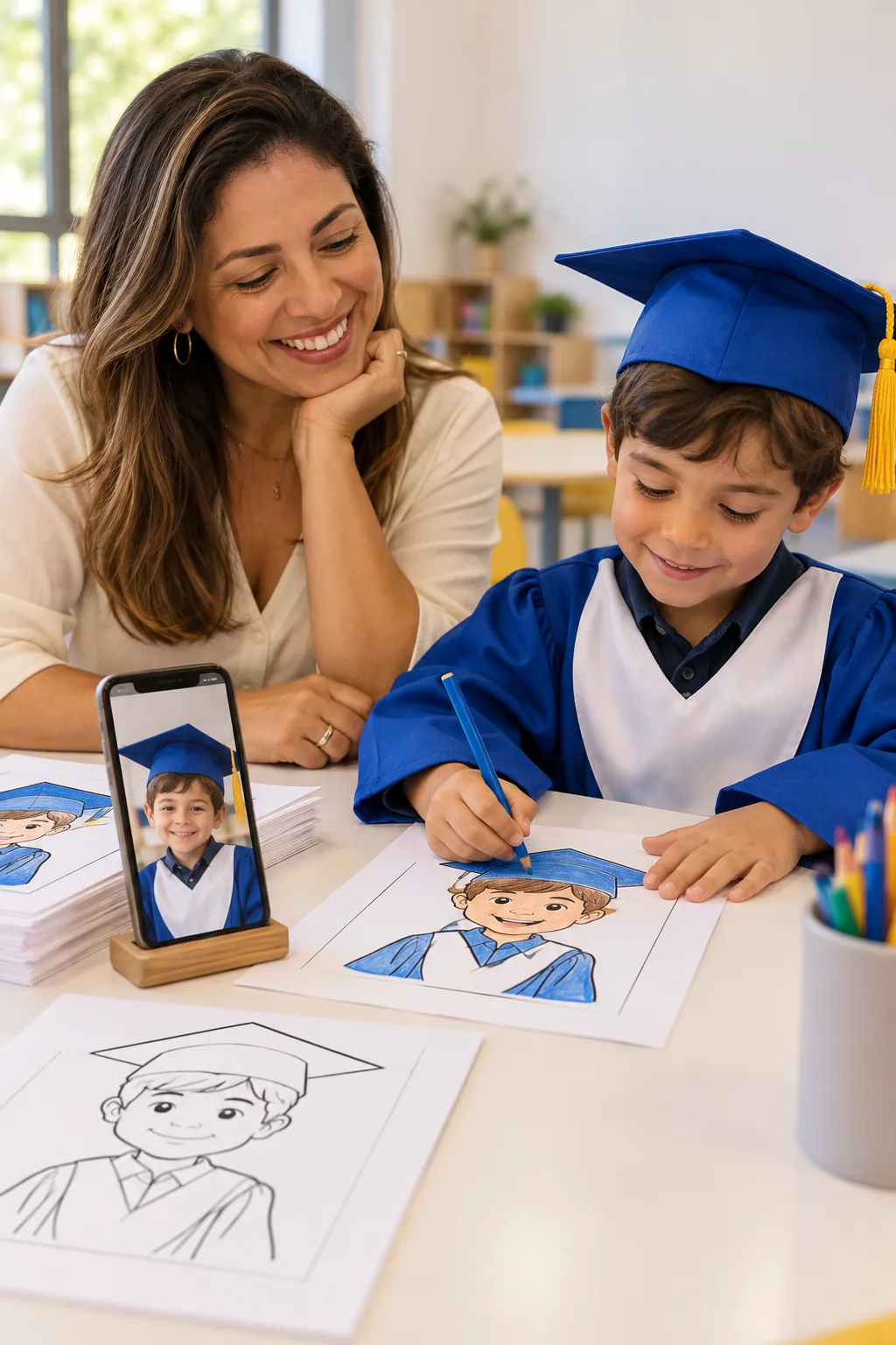 desenhos de toga para colorir — exemplo criado na Desenhos pra Colorir