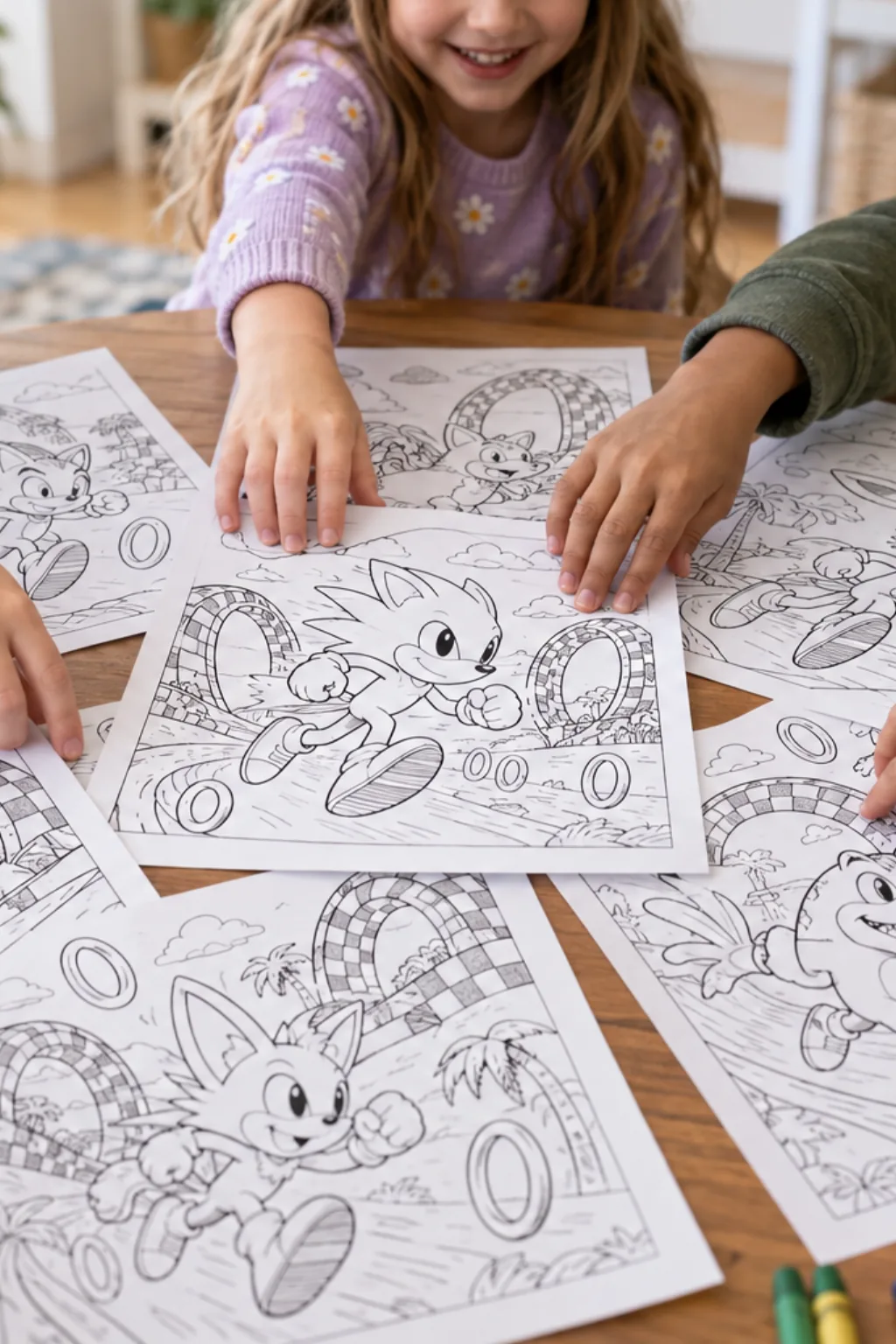 Desenhos do Sonic para Colorir - Depois