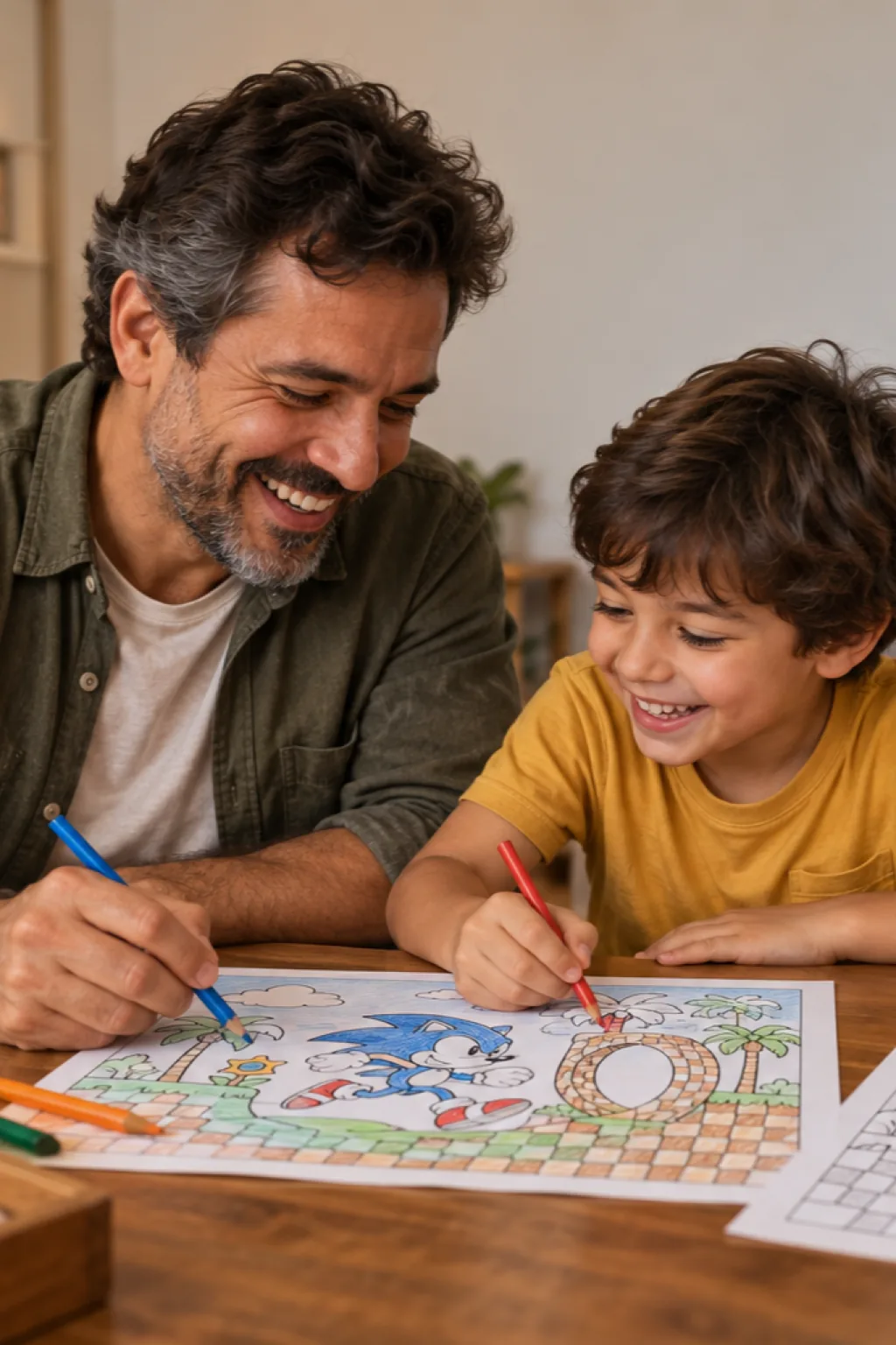 desenhos de Sonic 1 para colorir — exemplo criado na Desenhos pra Colorir