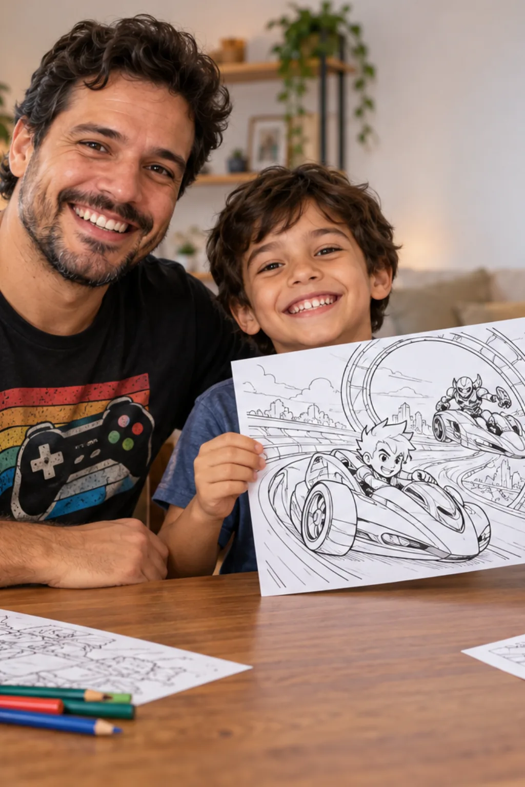 desenhos do Sonic contra o Metal Sonic para colorir — exemplo criado na Desenhos pra Colorir