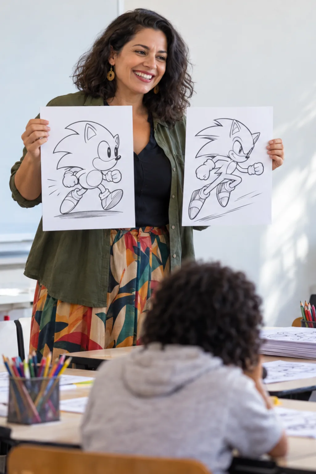 desenhos de Sonic Generations para colorir — exemplo criado na Desenhos pra Colorir