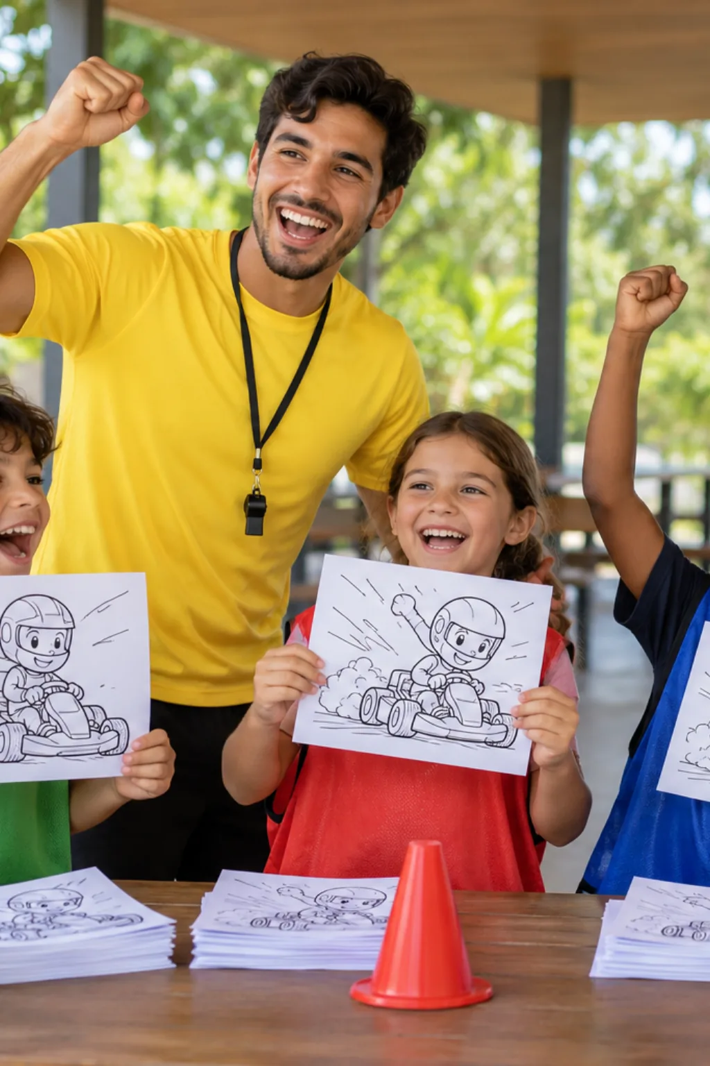 desenhos de Team Sonic Racing para colorir — exemplo criado na Desenhos pra Colorir