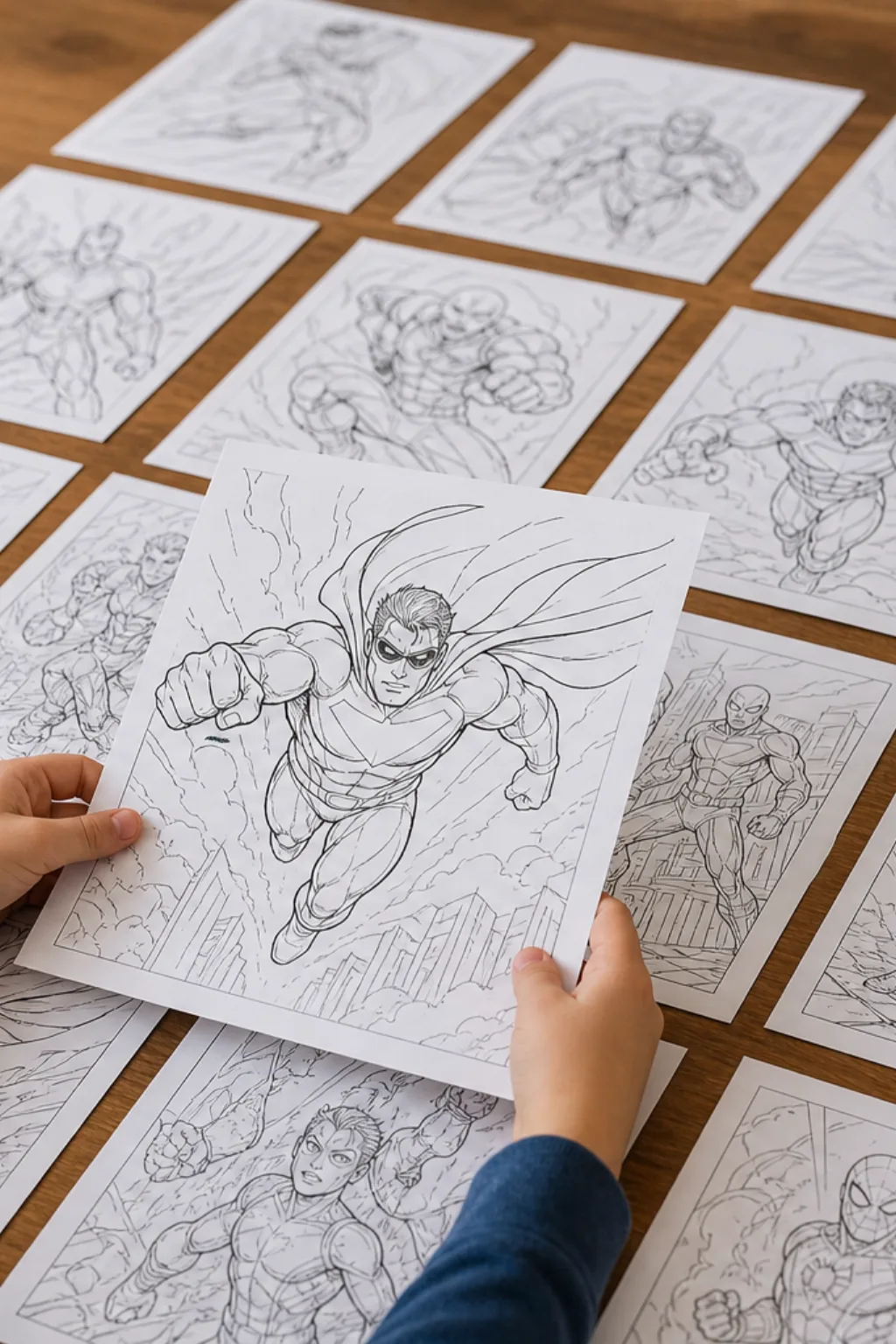 Desenhos de Super-Heróis para Colorir - Depois