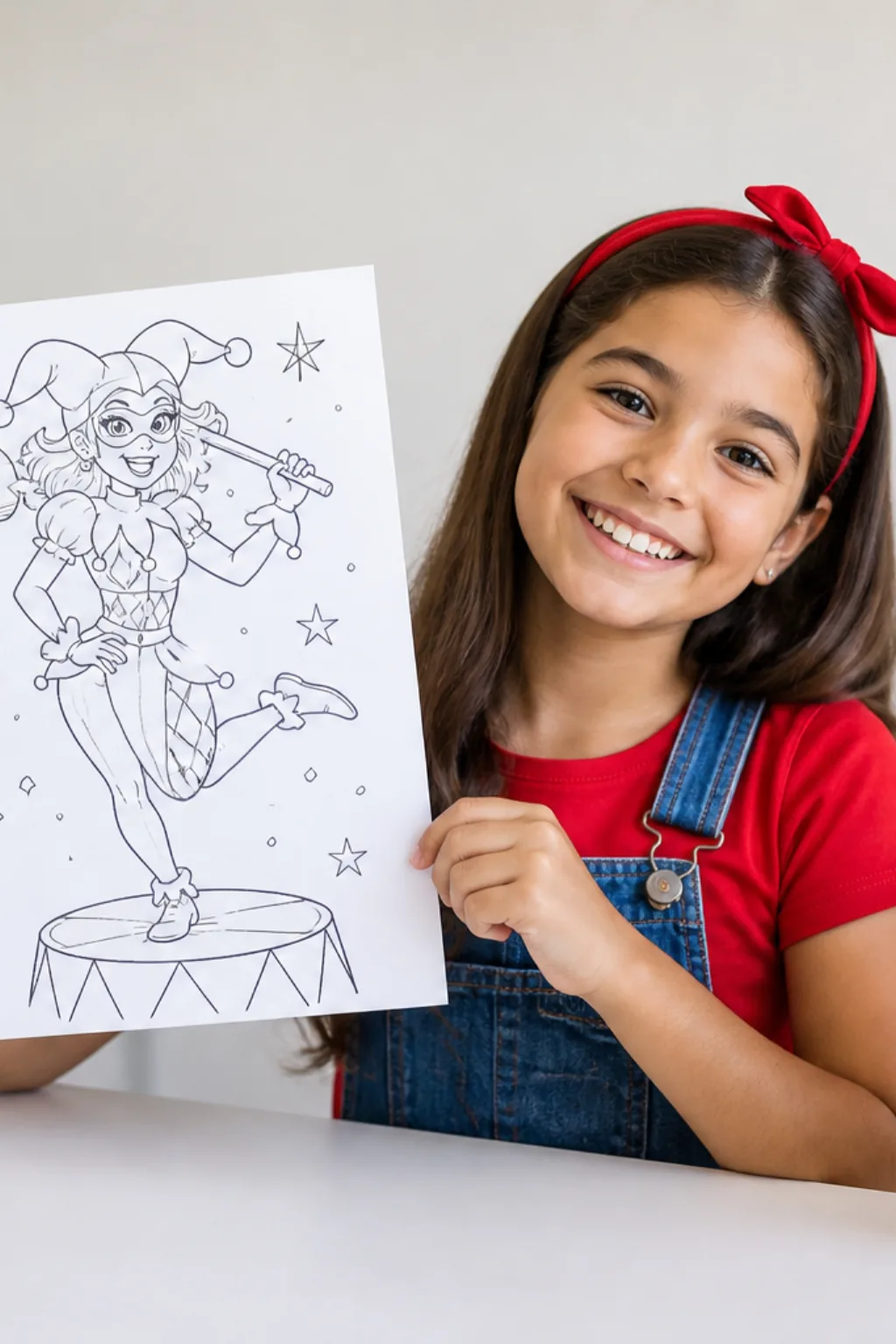desenhos da arlequina para colorir - 1