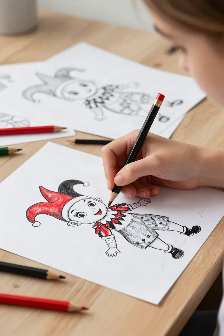 desenhos da arlequina para colorir - 2