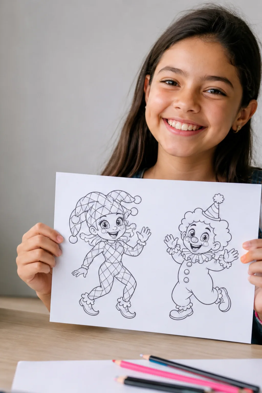desenhos da Arlequina e do Coringa para colorir - 1