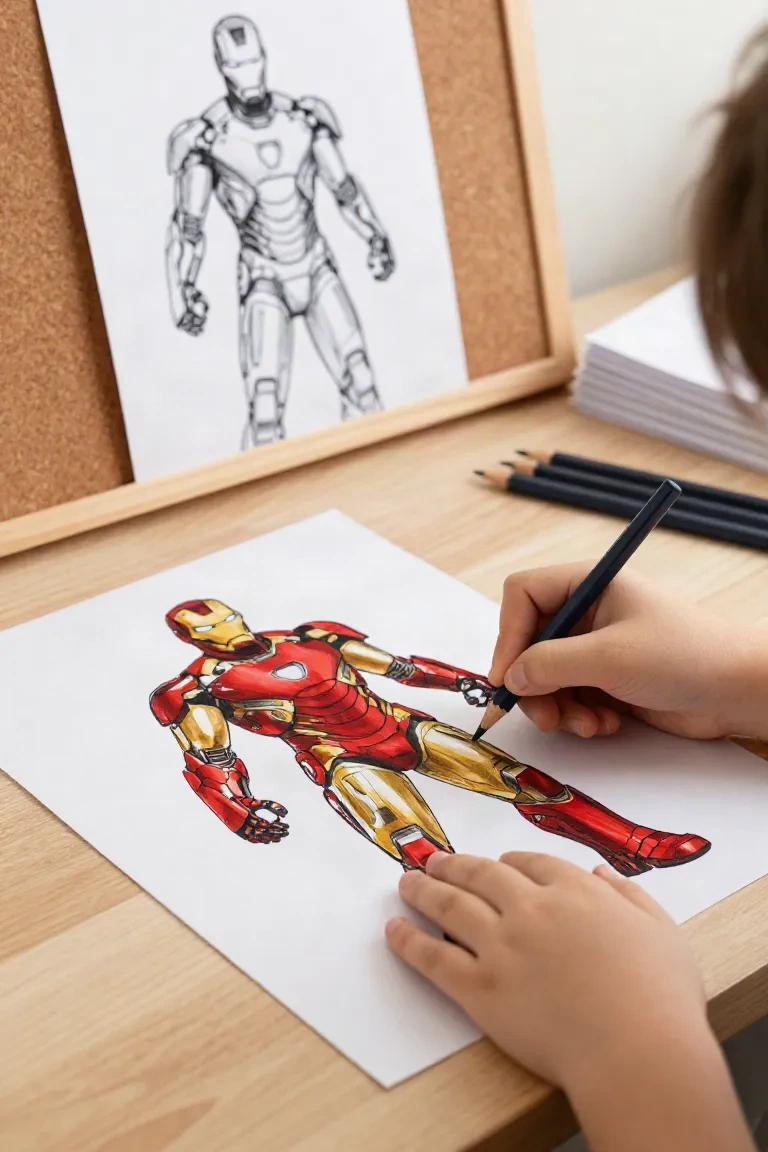 desenhos da armadura do Homem de Ferro para colorir - 2