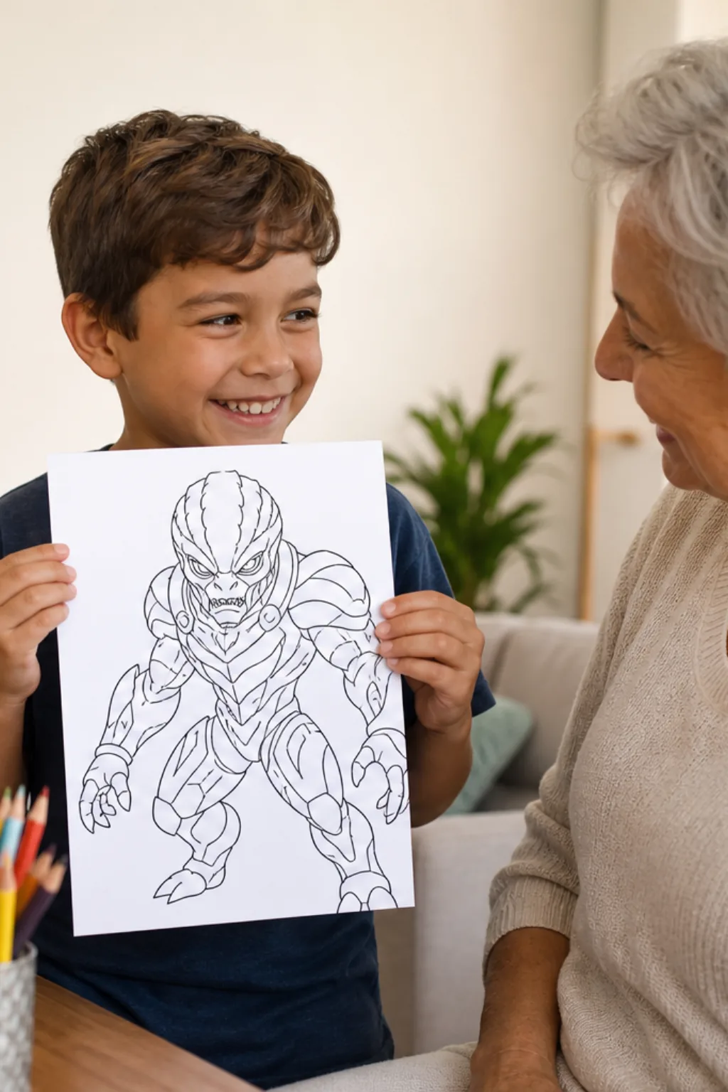 desenhos do Armatu do Ben 10 para colorir — exemplo criado na Desenhos pra Colorir