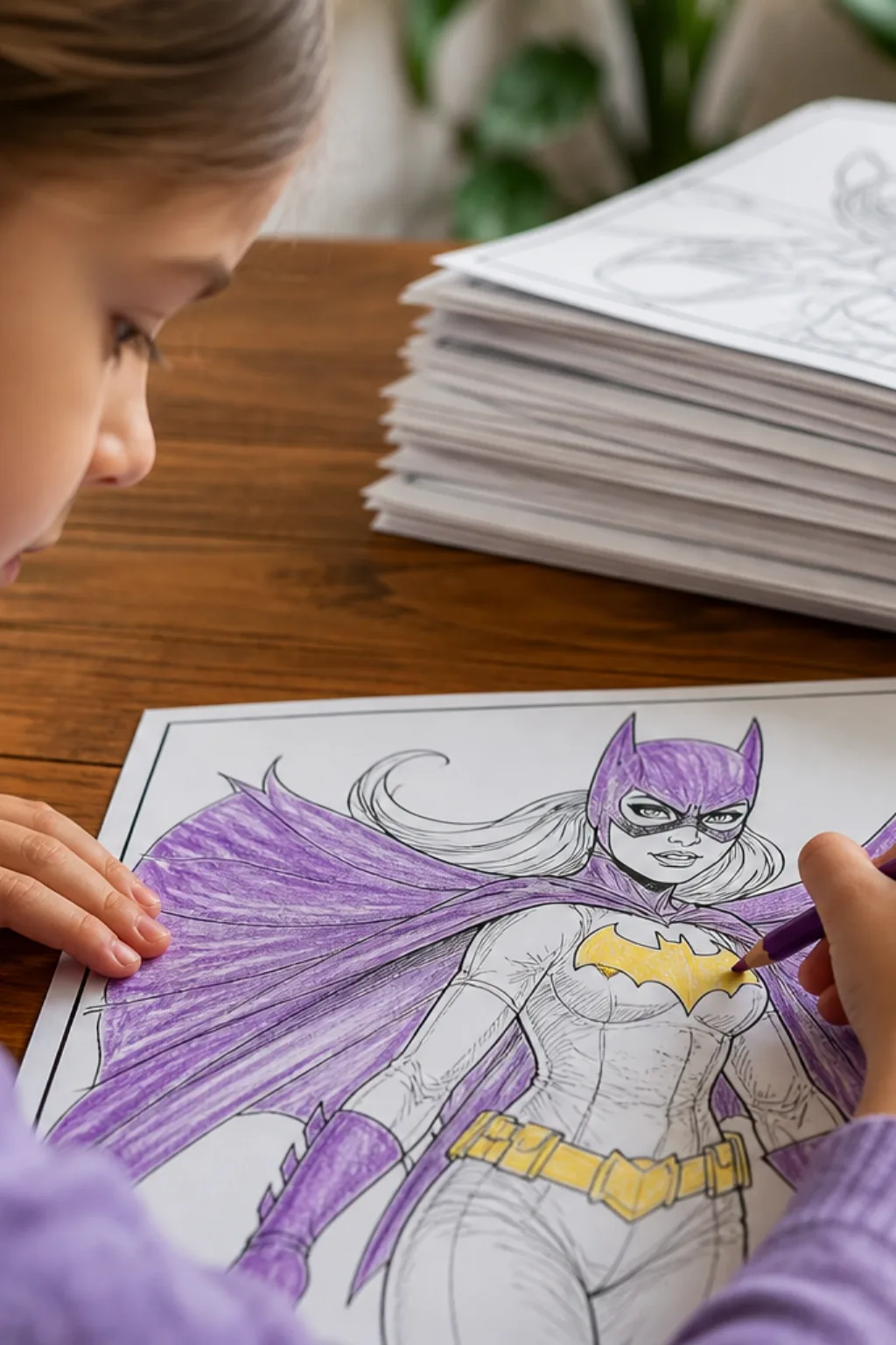 desenhos da batgirl para colorir - 2