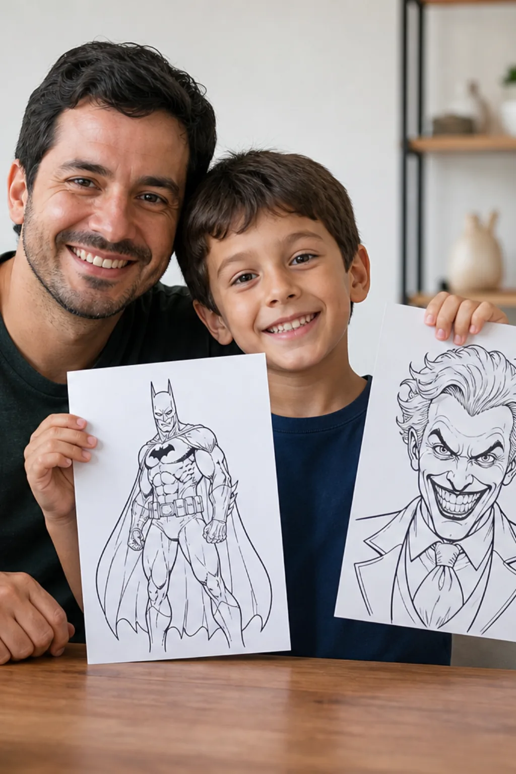 desenhos do Batman e do Coringa para colorir - 1