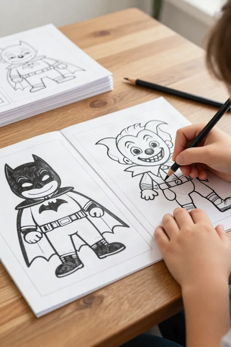 desenhos do Batman e do Coringa para colorir - 2