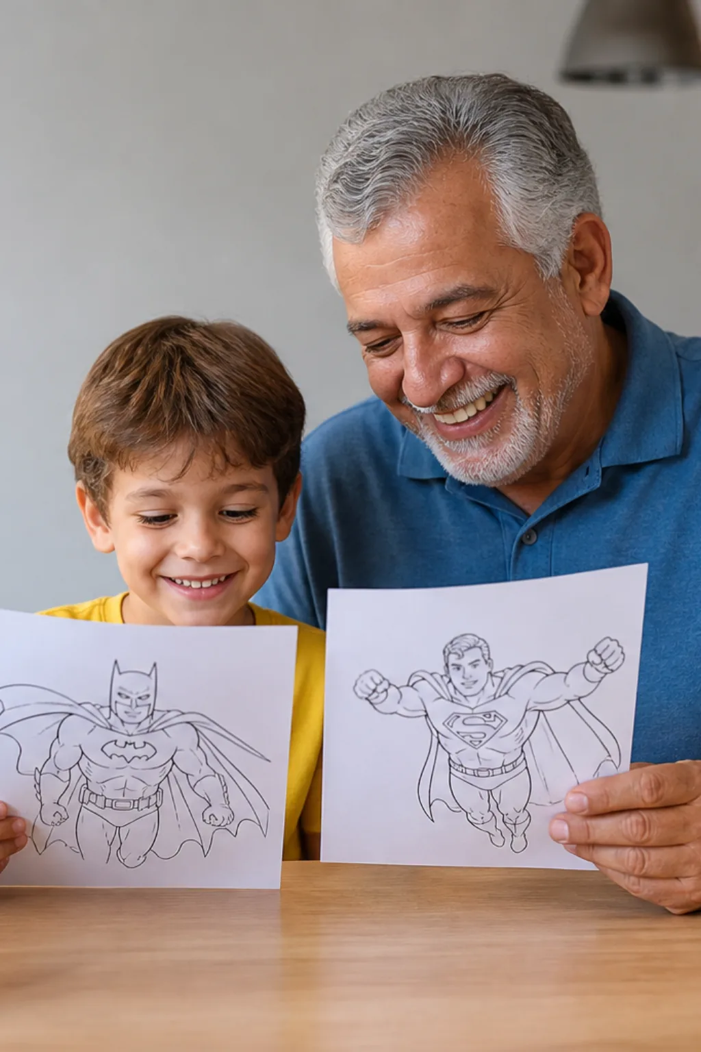 desenhos do Batman e do Superman para colorir - 1