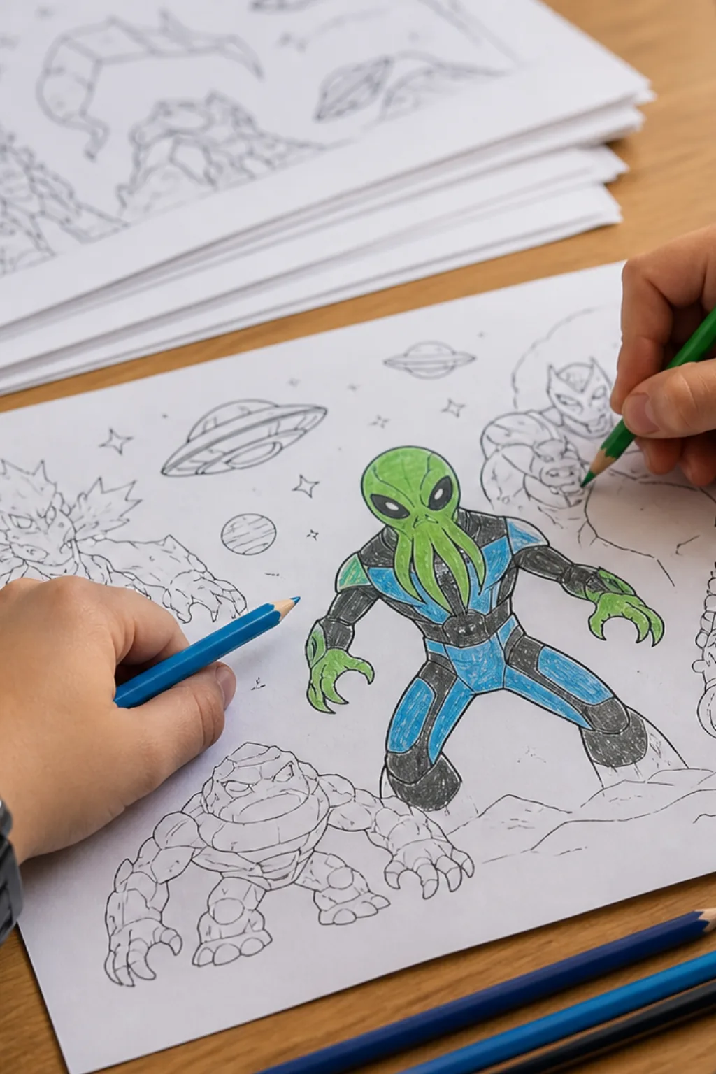 desenhos de ben 10 força alienígena para colorir - 2