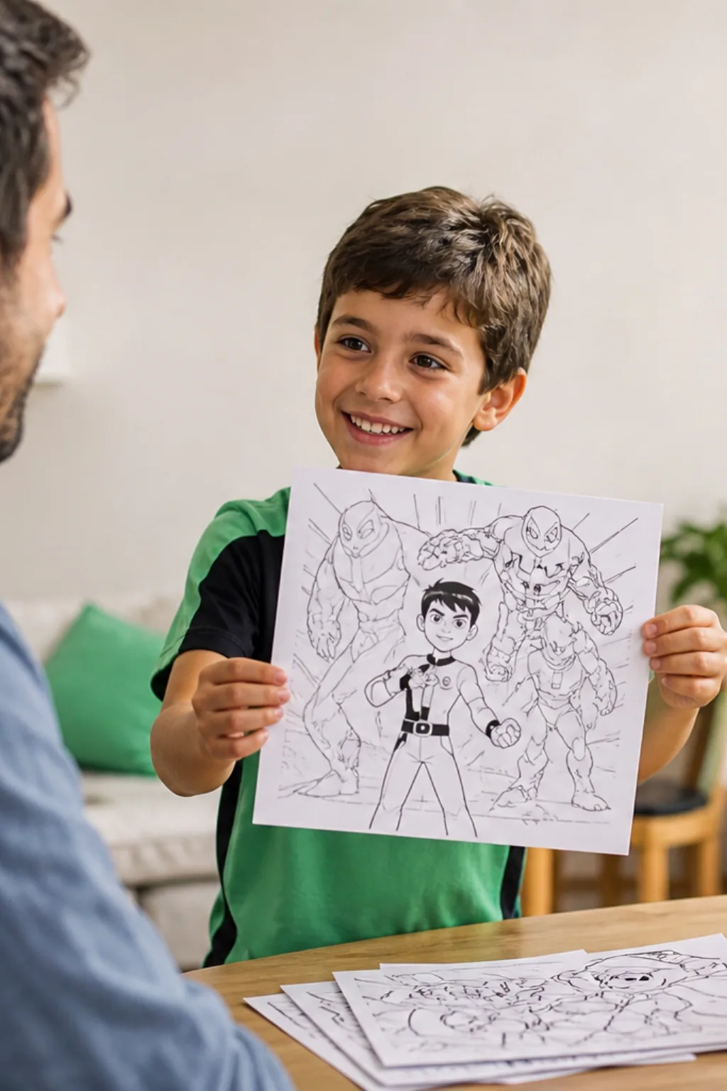 desenhos de ben 10 supremacia alienígena para colorir — exemplo criado na Desenhos pra Colorir