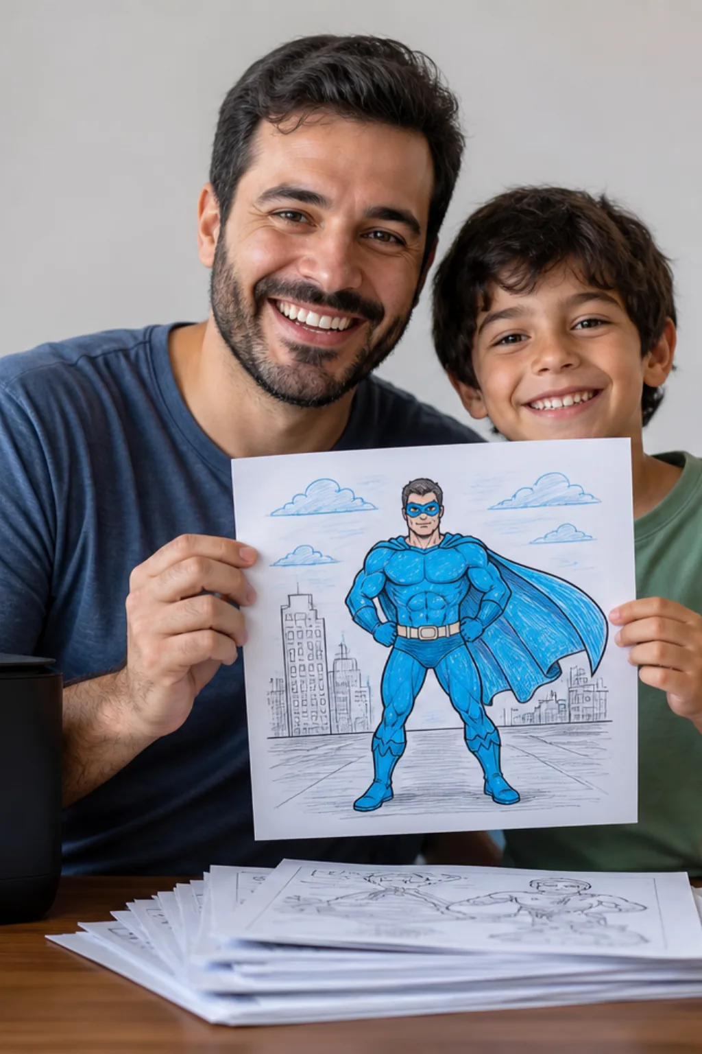 desenhos do Capitão Man para colorir - 1