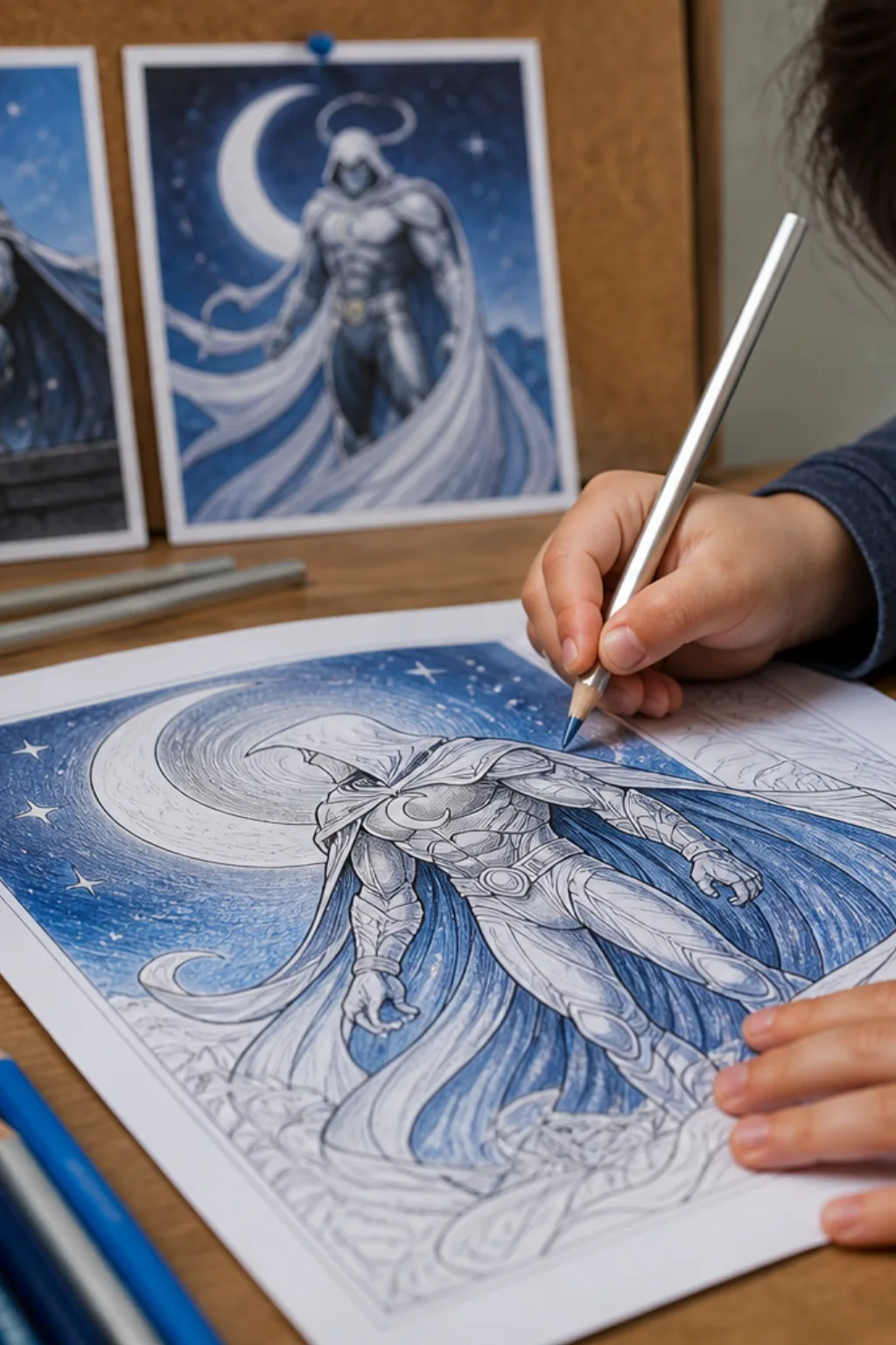 desenhos do cavaleiro da lua para colorir - 2