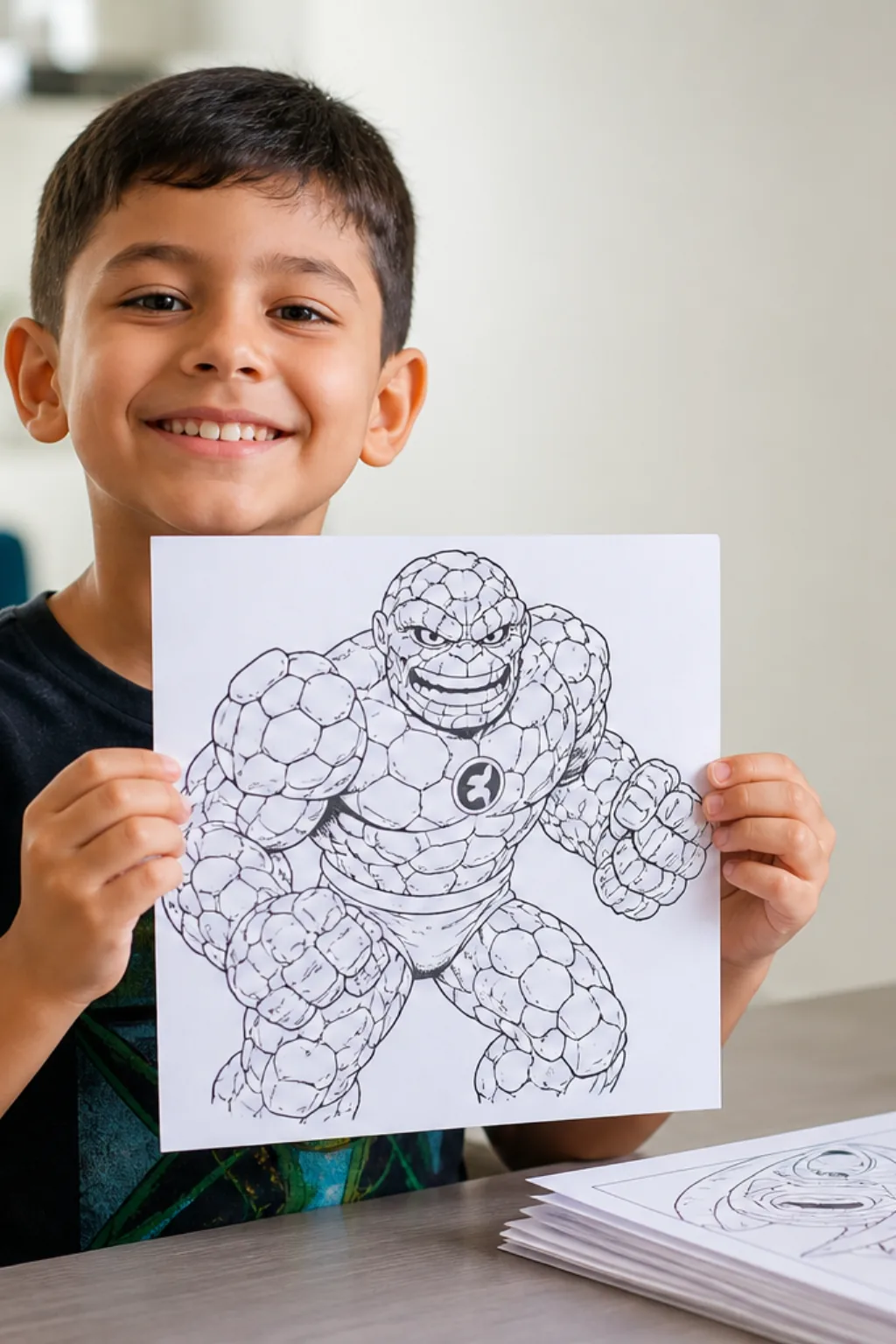 desenhos do Choque Rochoso do Ben 10 para colorir — exemplo criado na Desenhos pra Colorir