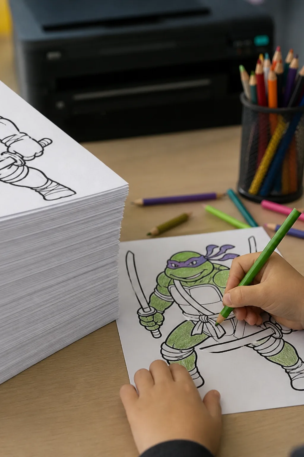 desenhos do Donatello das Tartarugas Ninja para colorir - 2