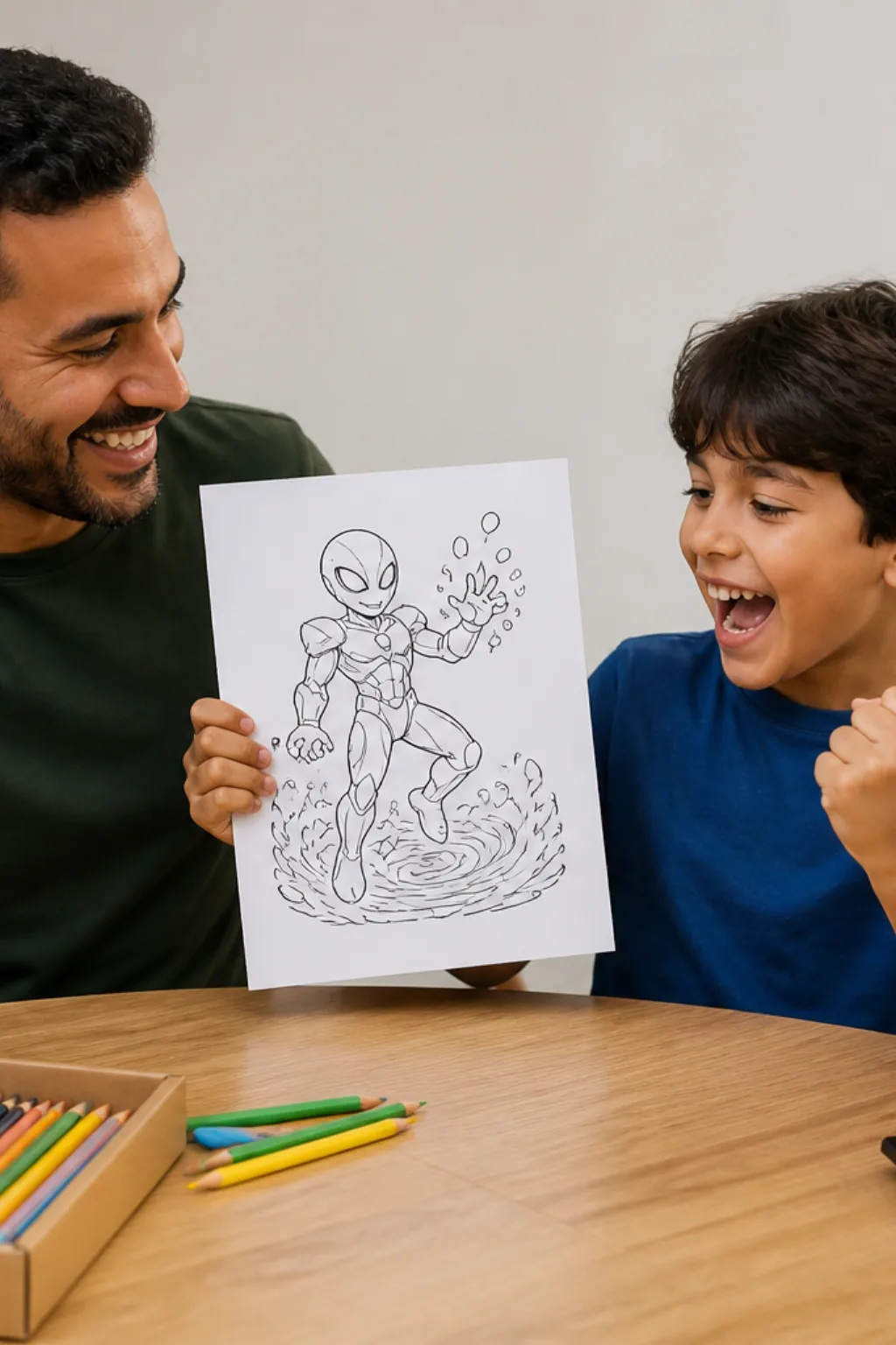 desenhos do Enxurrada do Ben 10 para colorir — exemplo criado na Desenhos pra Colorir