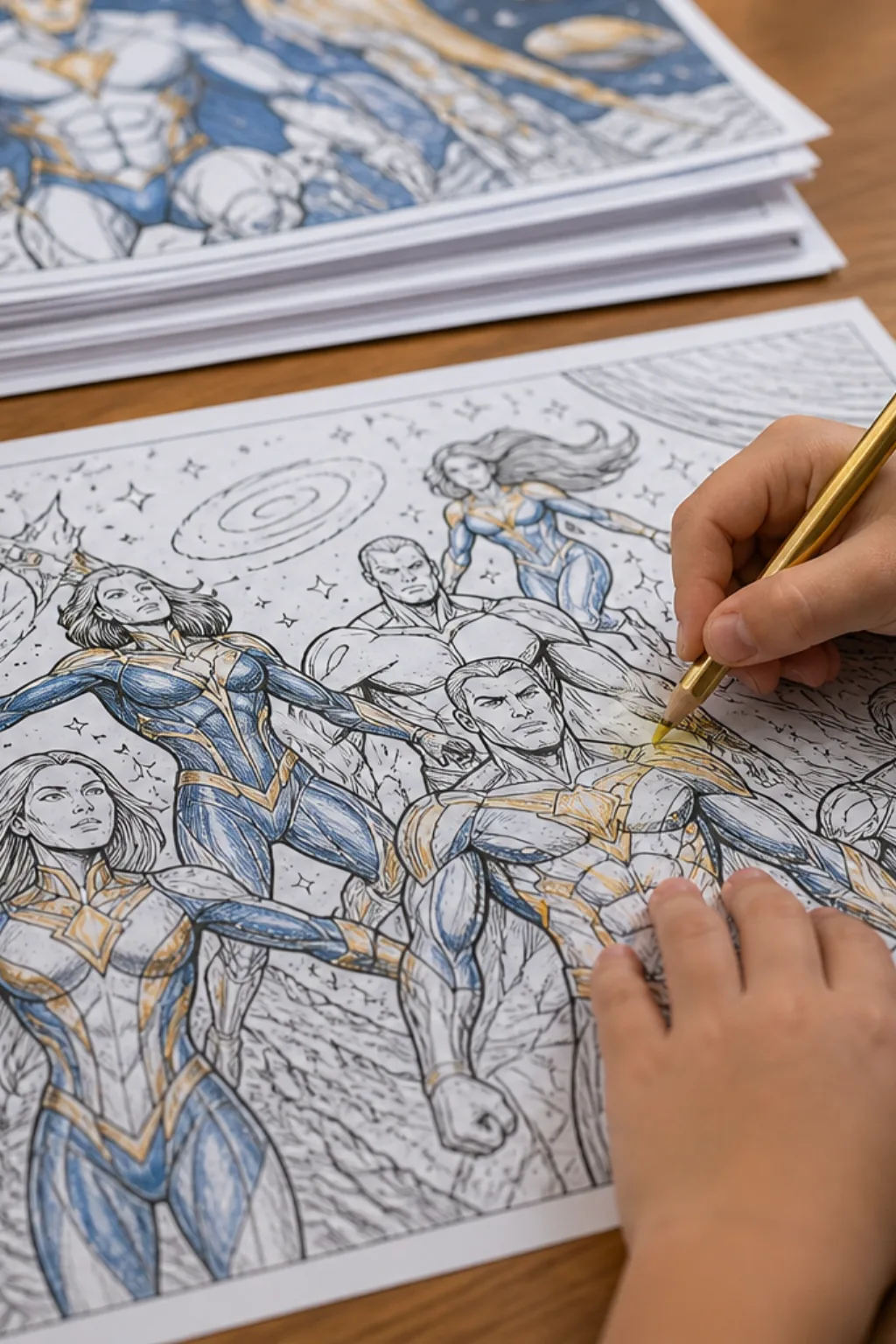 desenhos dos Eternos da Marvel para colorir - 2