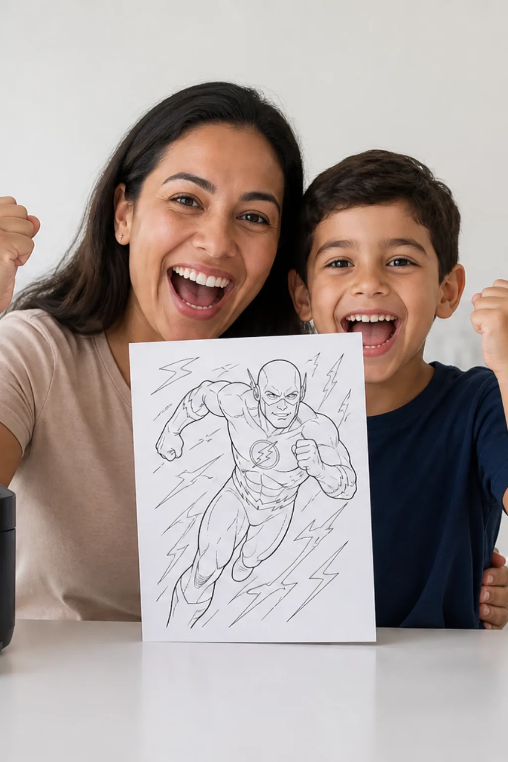 desenhos do Flash correndo para colorir — exemplo criado na Desenhos pra Colorir