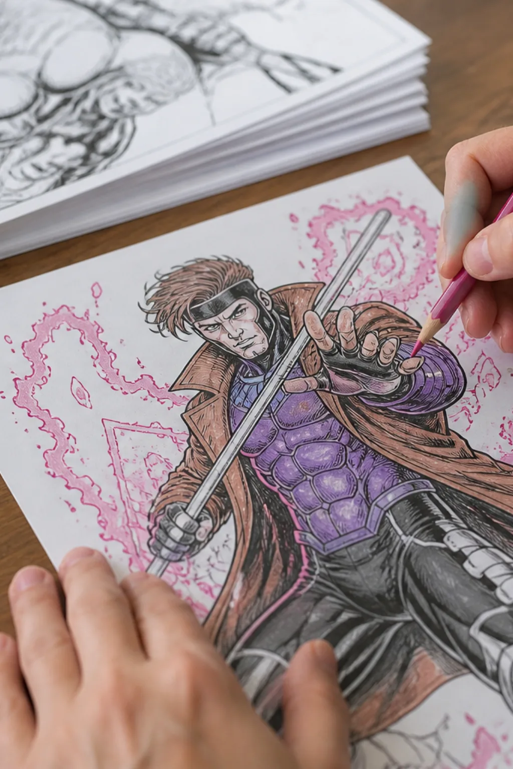 desenhos do Gambit dos X-Men para colorir - 2