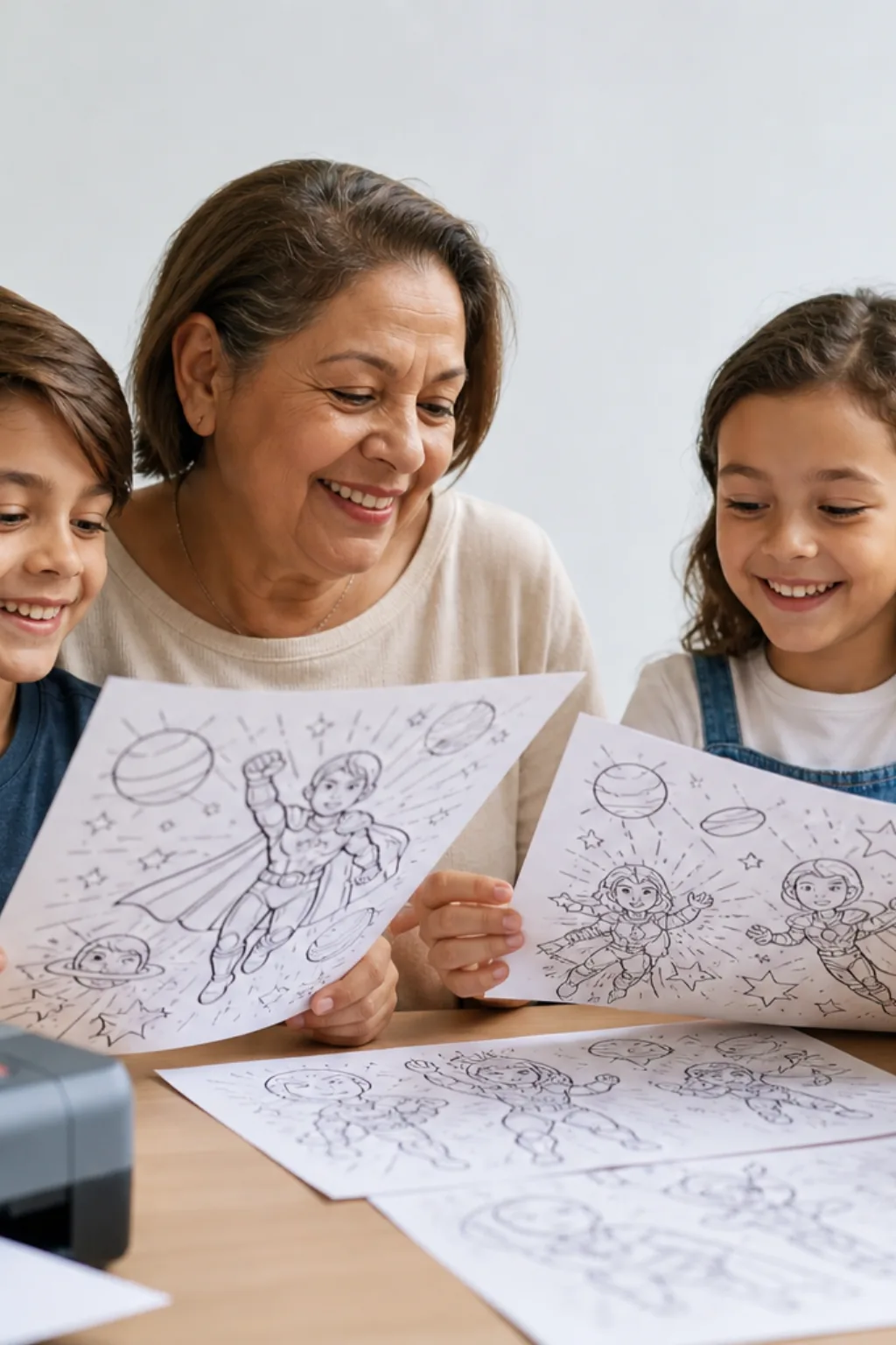 desenhos de Guardiões da Galáxia Vol. 3 para colorir — exemplo criado na Desenhos pra Colorir