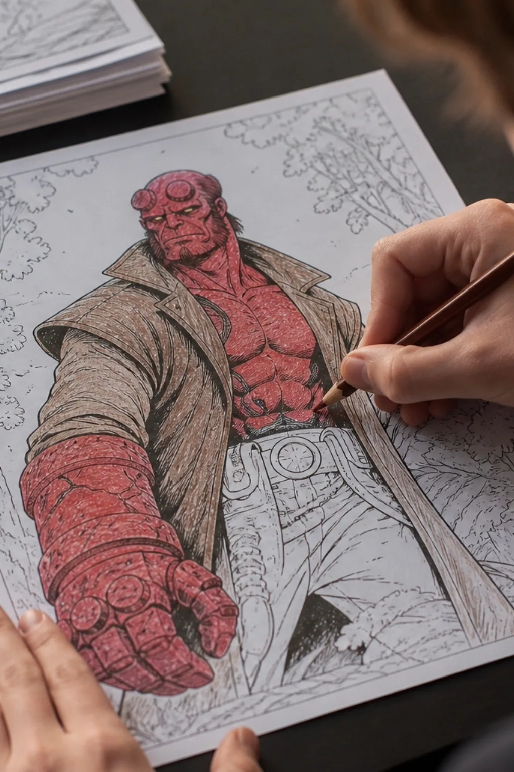 desenhos do Hellboy para colorir - 2