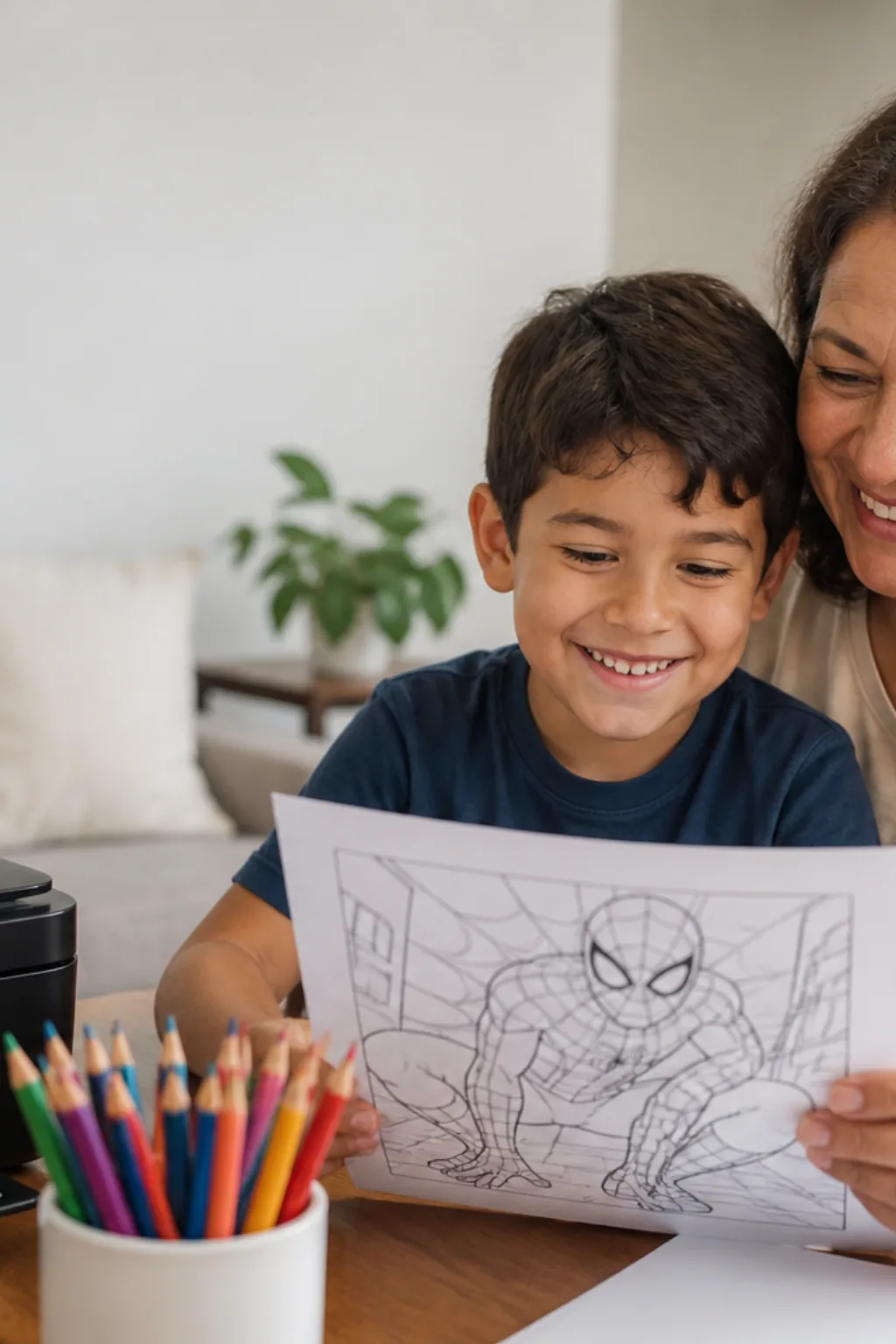 desenhos do Homem-Aranha 1 para colorir — exemplo criado na Desenhos pra Colorir