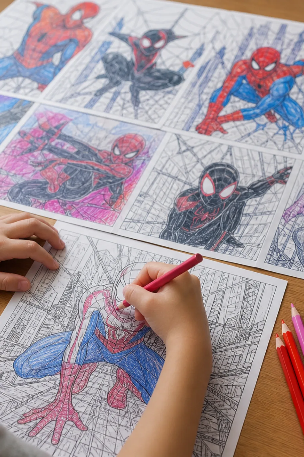 desenhos do homem aranha no aranhaverso para colorir - 2