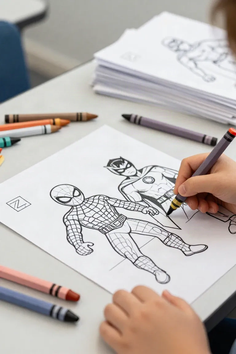 desenhos do Homem-Aranha e do Batman para colorir - 2