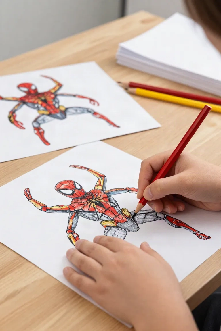 desenhos do Homem-Aranha de Ferro para colorir - 2
