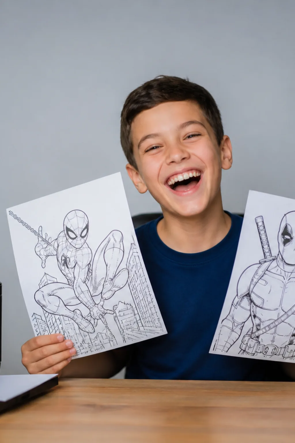 desenhos do Homem-Aranha e do Deadpool para colorir - 1