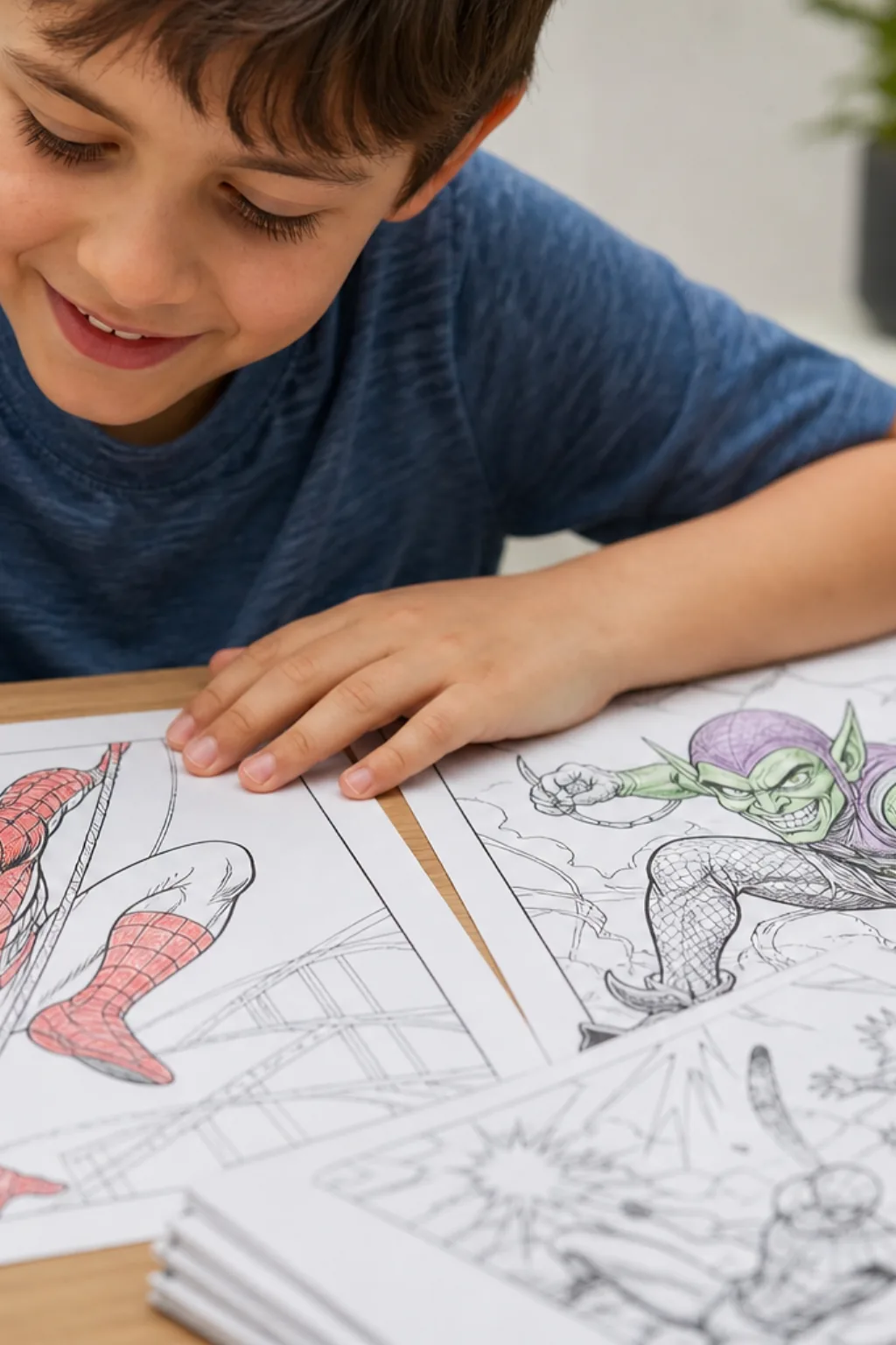desenhos do Homem-Aranha e do Duende Verde para colorir - 2